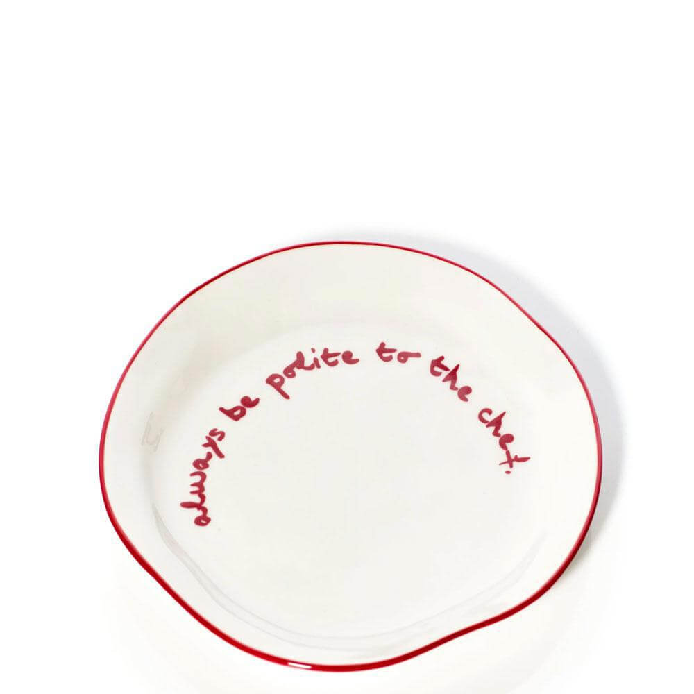 Maegan Slogan Plate Always Be Polite